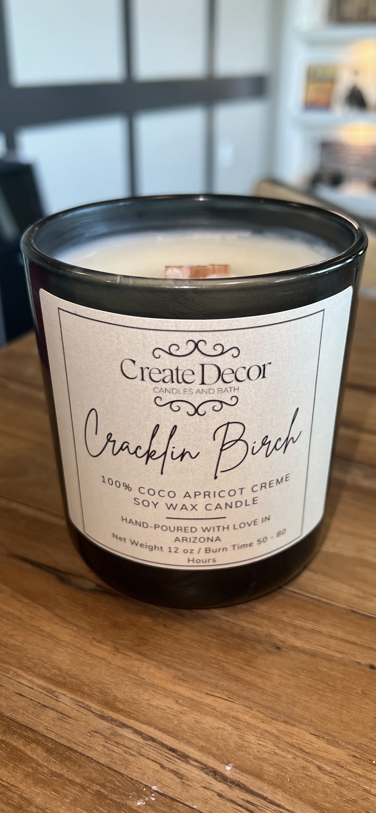 12oz - Cracklin Birch Candle - Woodsy & Rustic Aroma