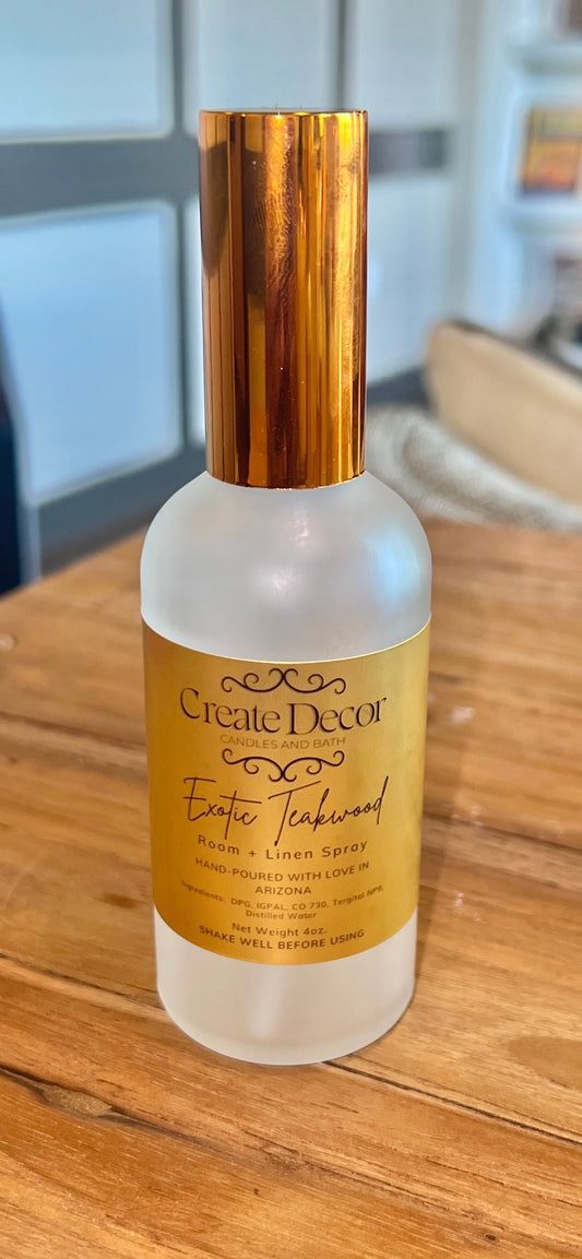 4oz Room & Linen Spray - Exotic Teakwood