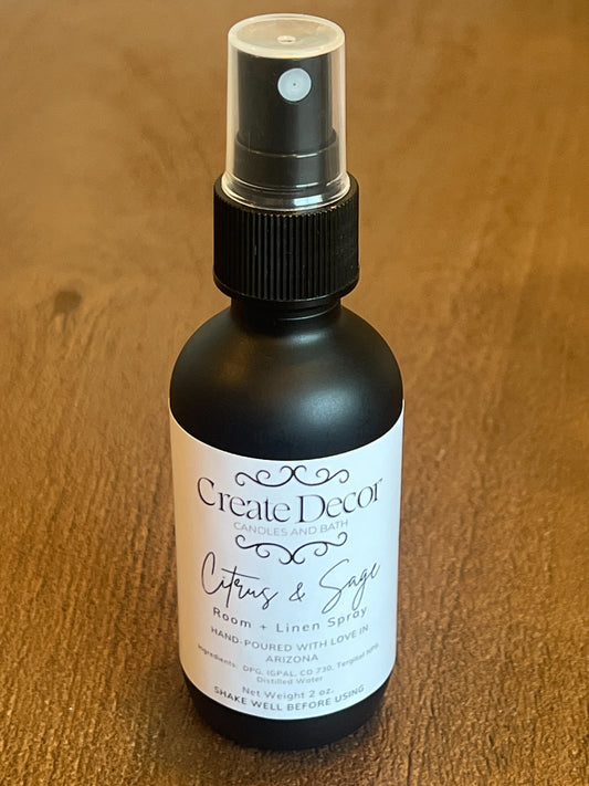 2oz Room & Linen Spray - Citrus & Sage