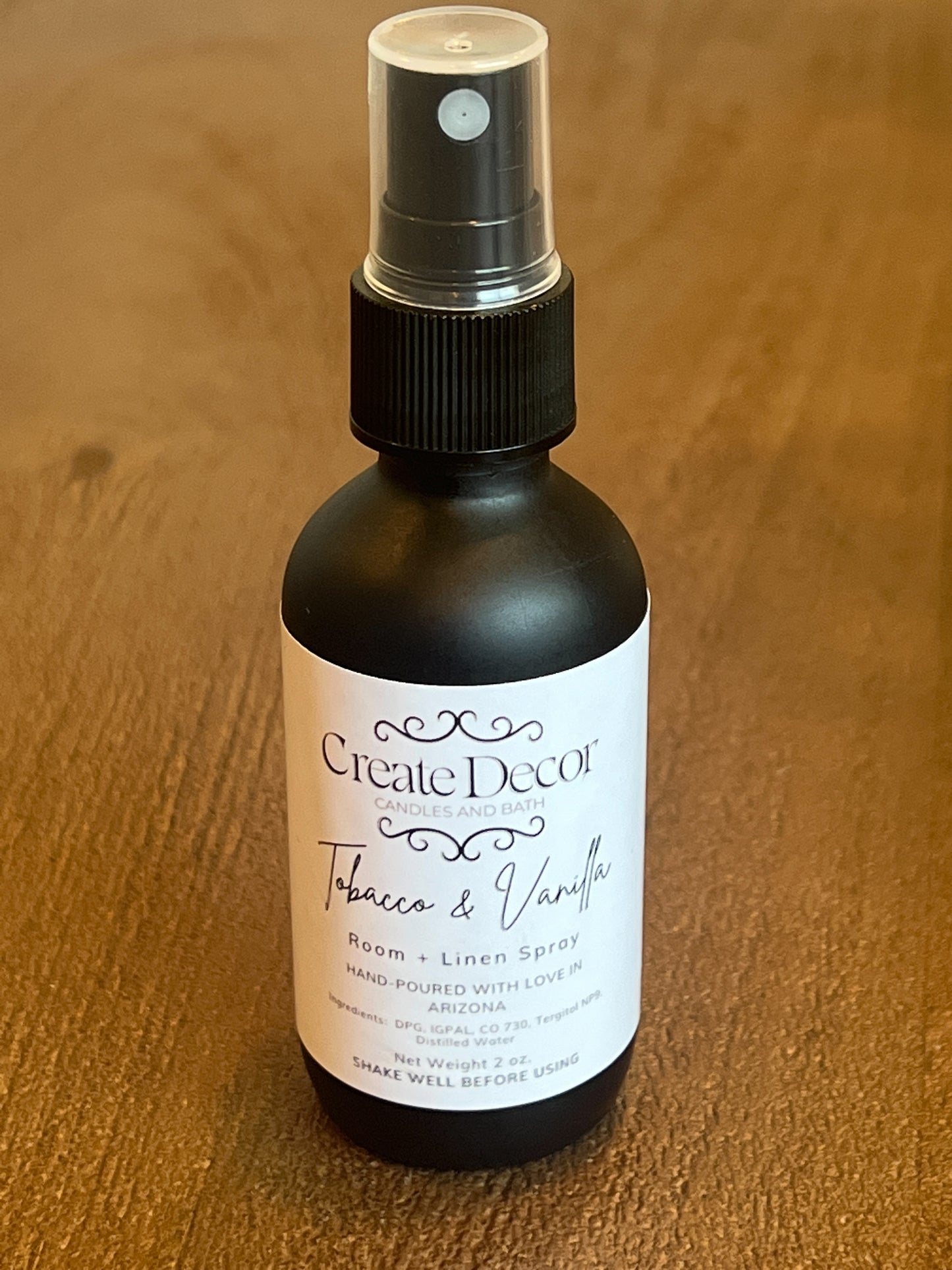 2oz Room & Linen Spray - Tobacco & Vanilla