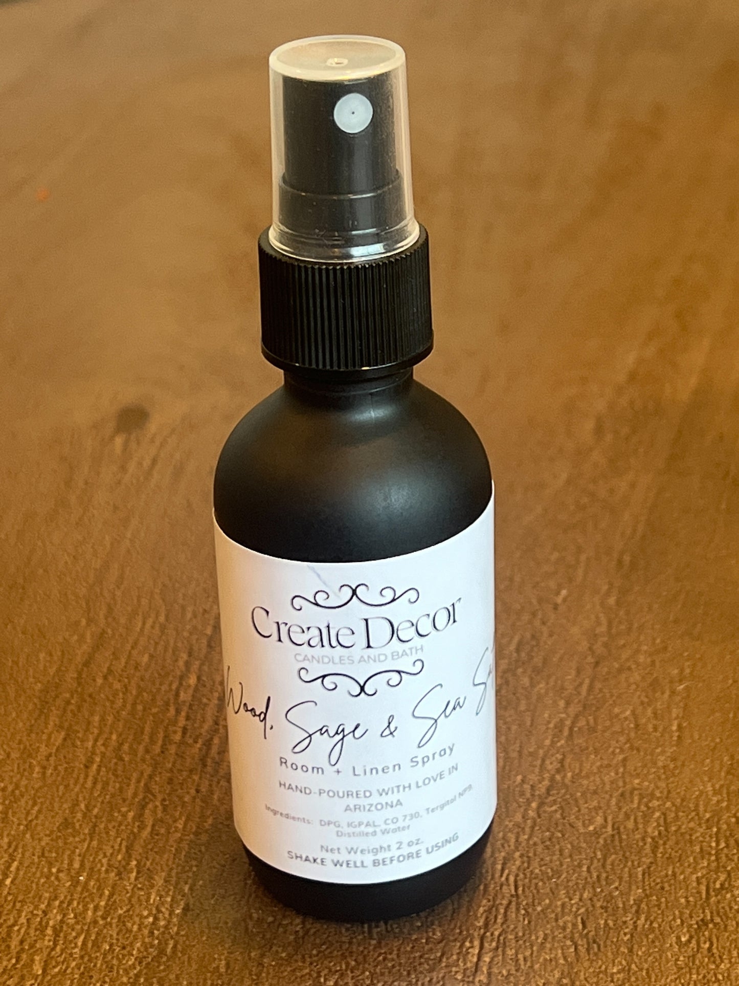 2oz Room & Linen Spray - Wood, Sage & Sea Salt